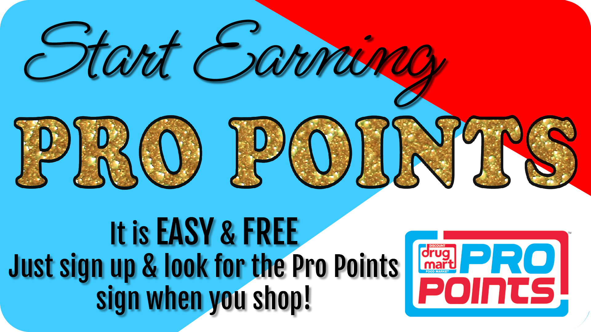 Start Earning Pro Points by signing up for our Courtesy PLUS card